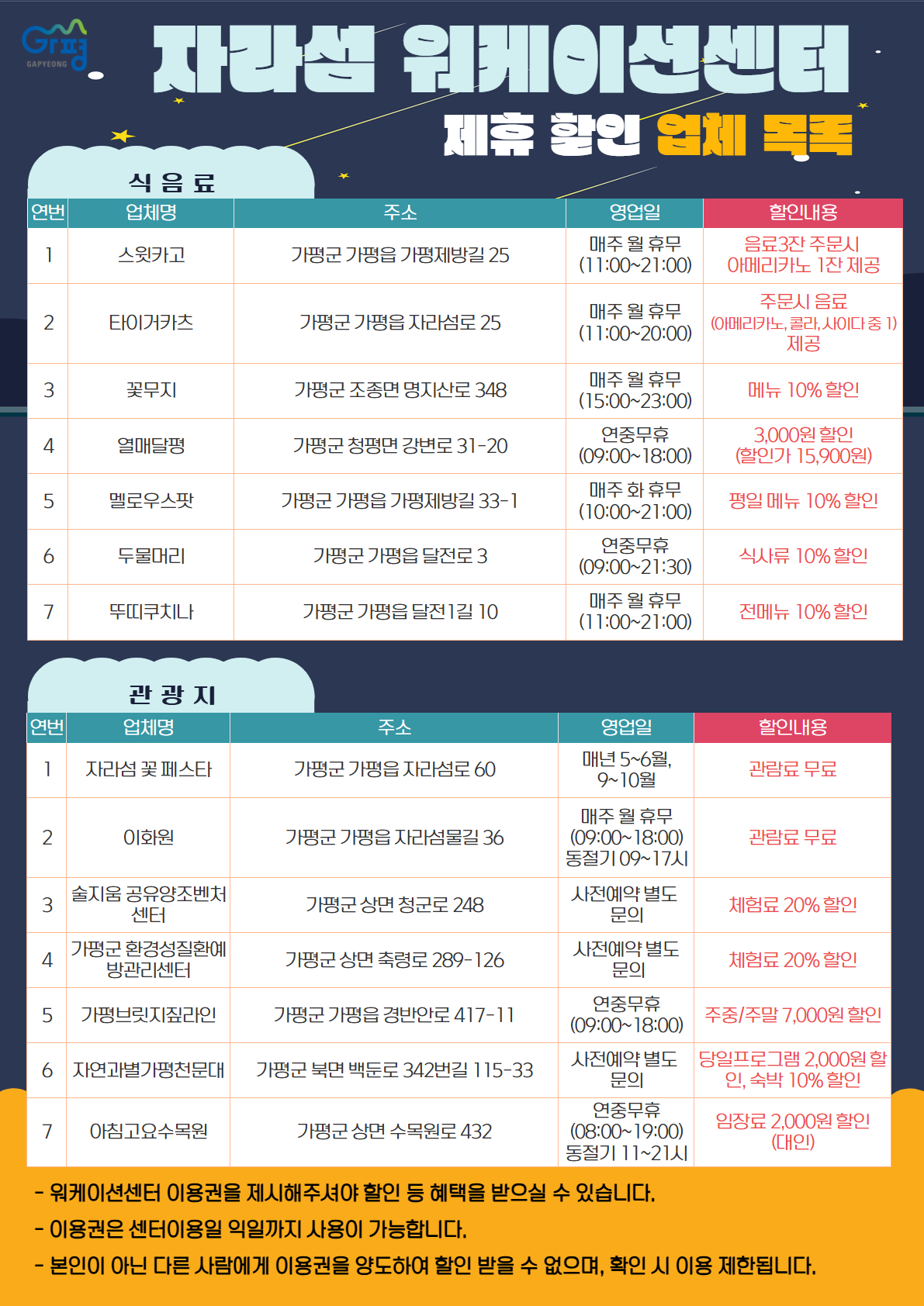 가평 자라섬캠핑장 워케이션 상세 이미지